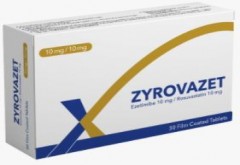 zyrovazet for lowering cholesterol levels in the blood 10mg